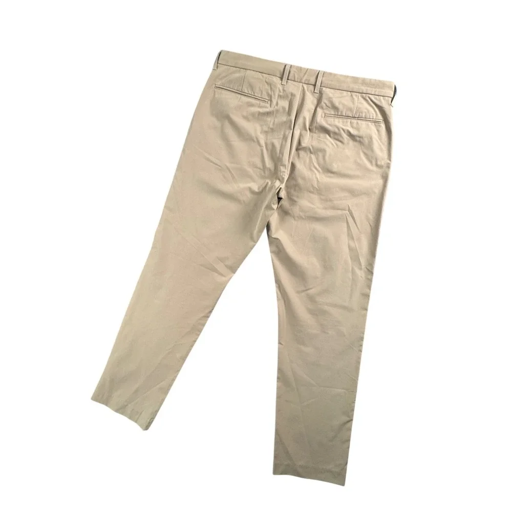 J.Crew Mens 34x31 Thompson Flex Chino Pants Tan Khaki Tapered‎ Performance Fit